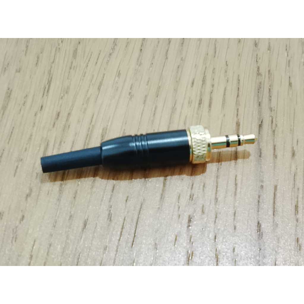 Konektor jack 3.5mm mini stereo TRS lock drat dalam