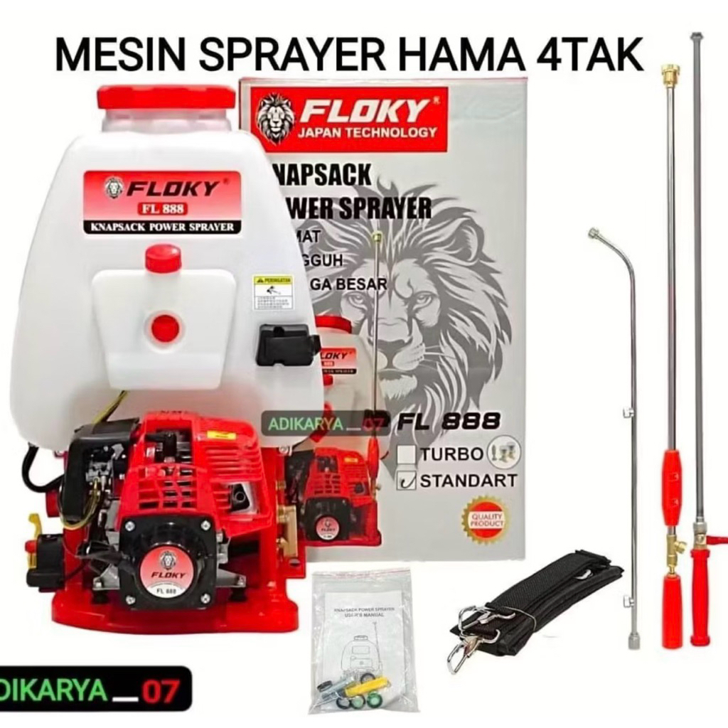 MESIN SEMPROT SPRAYER 4tak FLOKY 20liter / MESIN SEMPROT GENDONG 4tak FLOKY