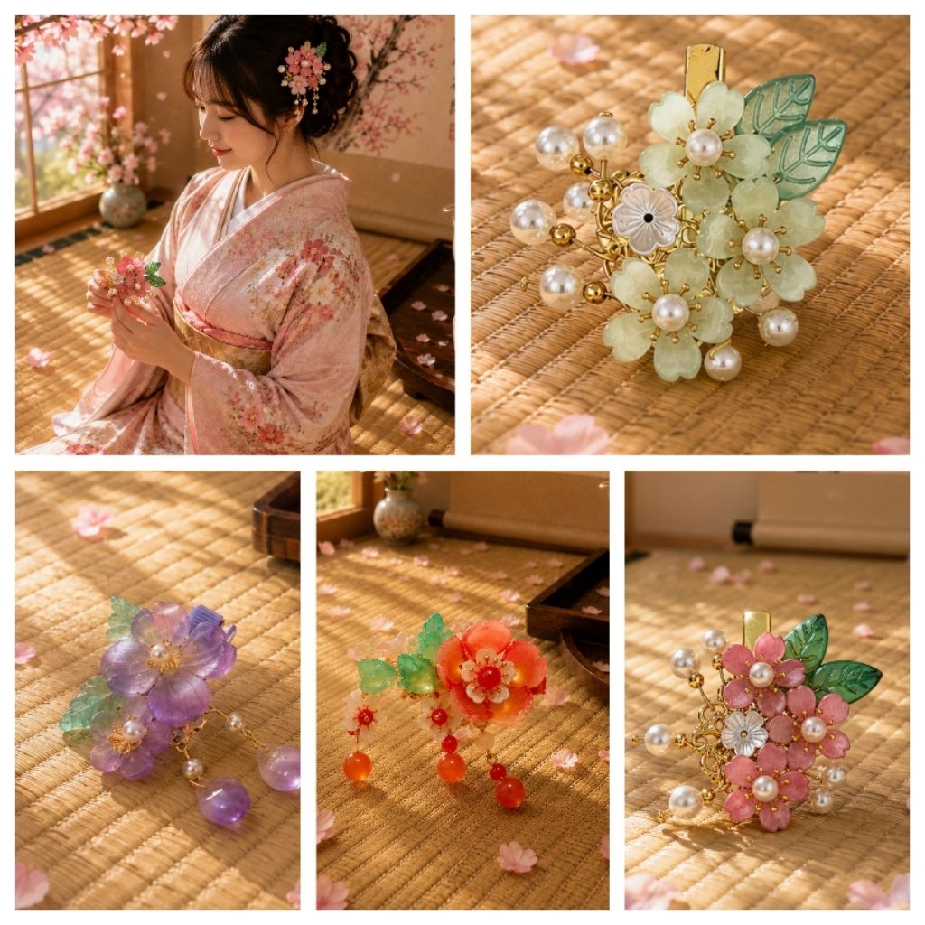 jepit rambut kimono yukata anak dan dewasa