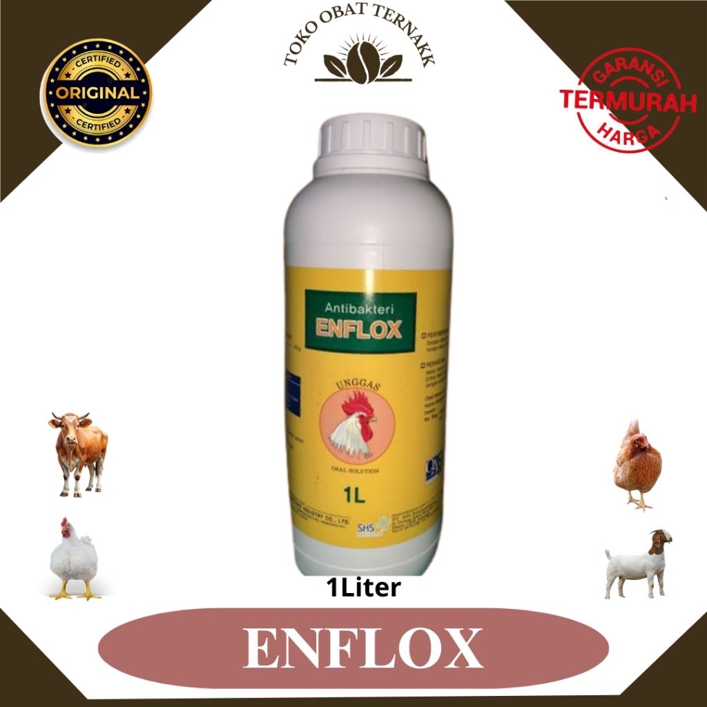 Enflox anti bakteri 1 Liter 100% Original dan masih segel