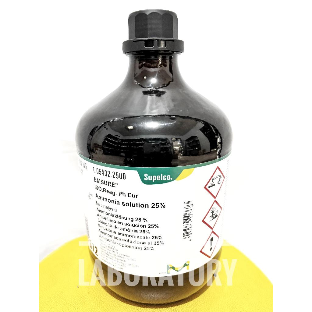 Ammonia Solution 25% Pro Analis / Larutan Amonia MERCK 105432 2,5L ORIGINAL