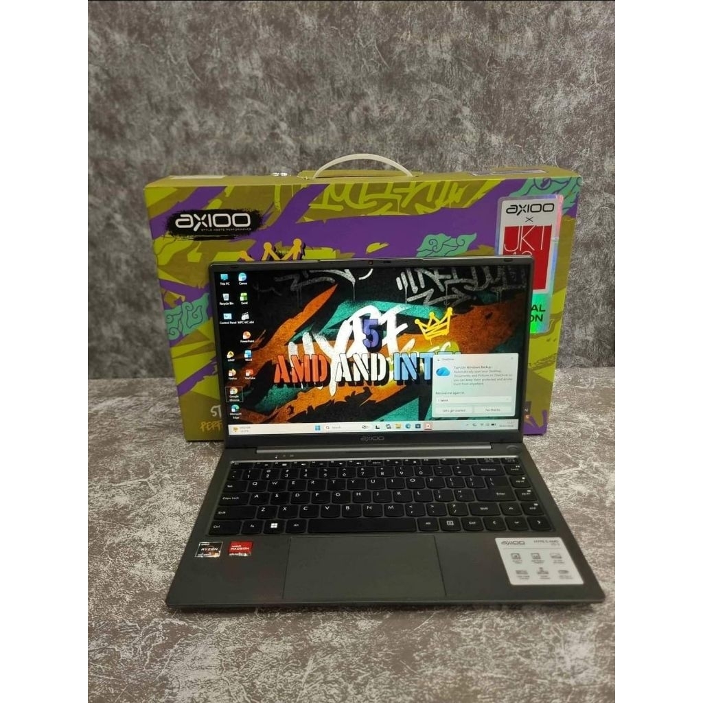 axio hype x amd5 / ryzen 5 7430U 8/256 pemakaian baru 3 bulan