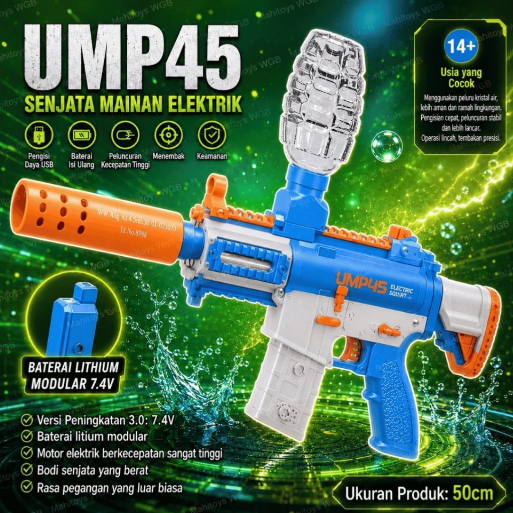 MahiToys WGB UMP45 Mainan Anak Electric Water Gel 38031