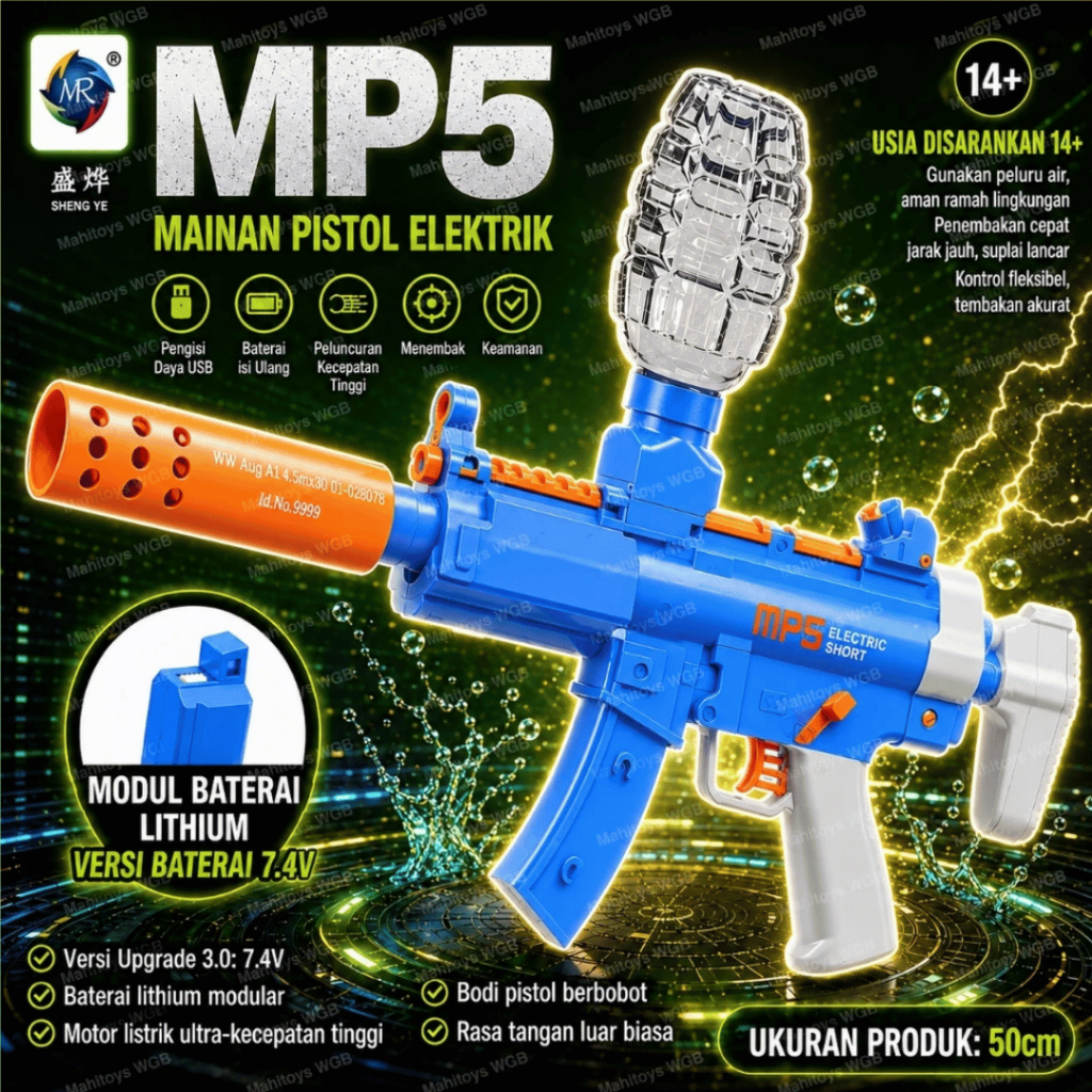 MahiToys WGB MP5 Mainan Anak Electric Water Gel 38021