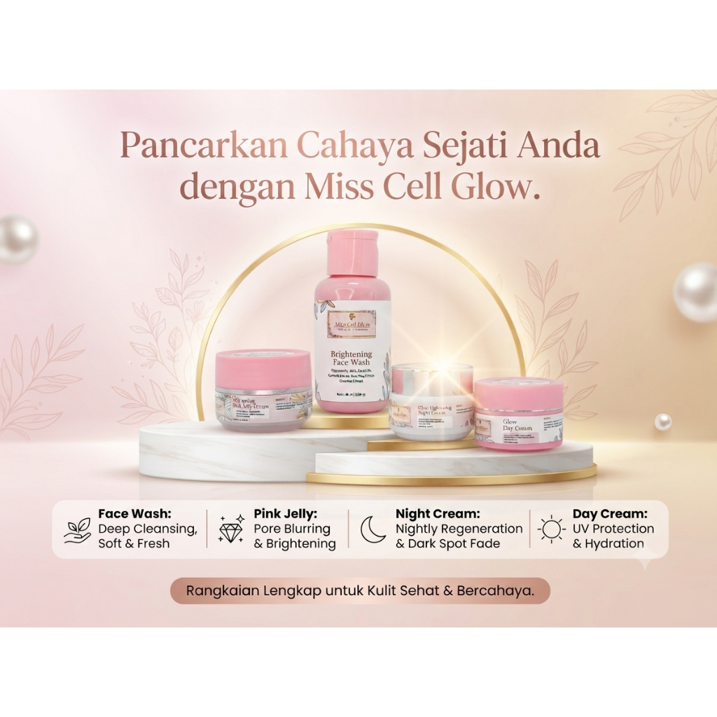RDL Paket Complete SureWhite 3 - Skincare Pagi Malam Perawatan Wajah Merawat dan Membersihkan - SKIN