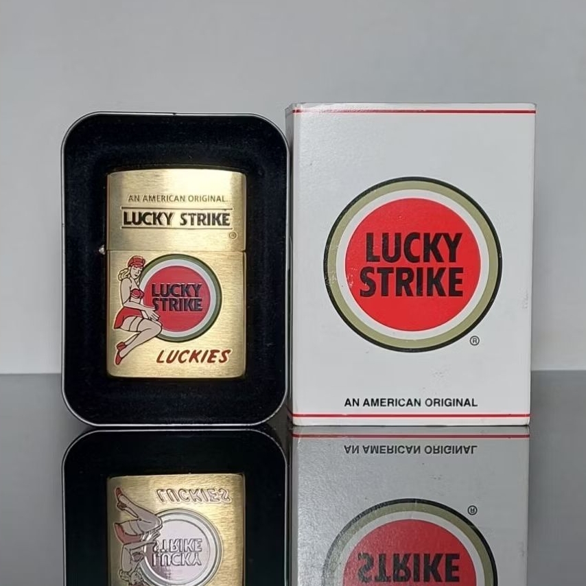 ZIPPO 204BLS 529 LUCKY STRIKE GIRL AN AMERICAN ORIGINAL OFFICIAL LICENSED PRODUCT TAHUN 1999