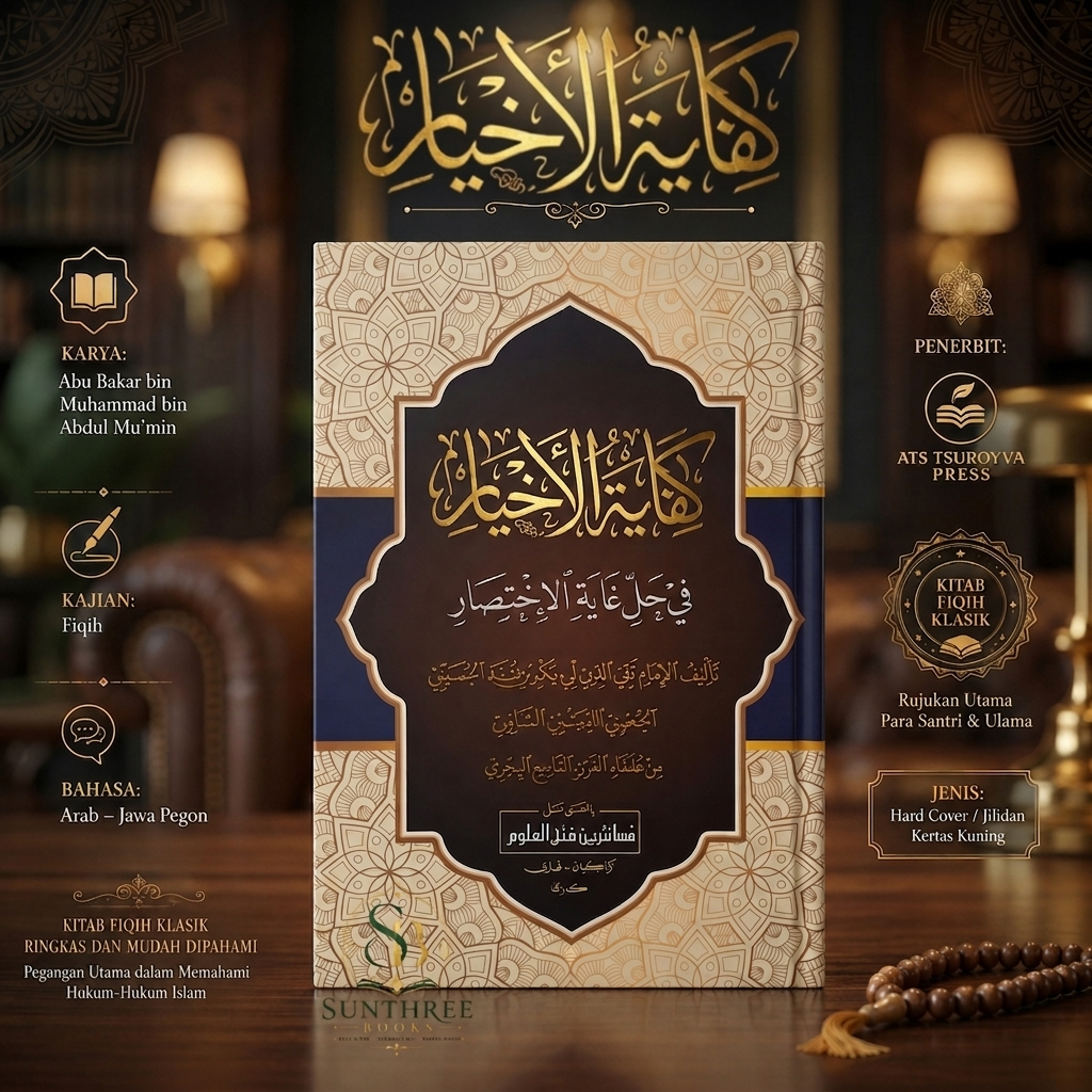 Kifayatul Akhyar Makna Pesantren ORIGINAL Kitab Fiqih Arab Pegon Hard Cover Kertas Kuning Ats Tsuroy