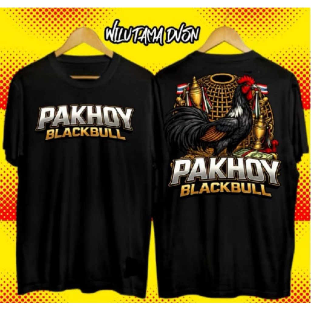 Kaos T-shirt Ayam Pakhoy BlackBull Kaos Distro Unisex