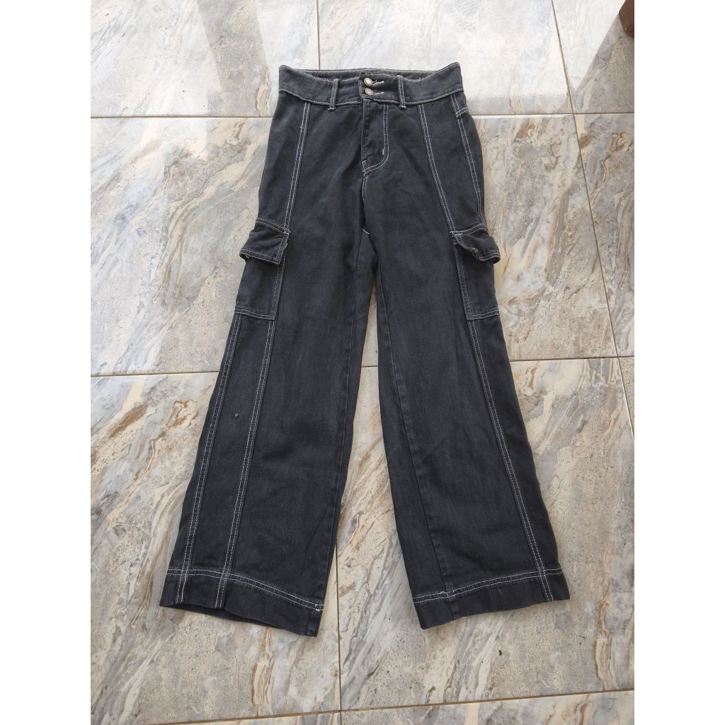 Jiniso cargo denim jeans second