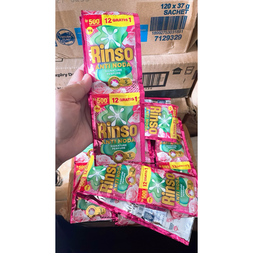 Rinso Cair Sachet Rp.500;