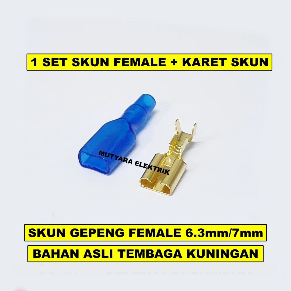 1 SET Skun Female Cewek + Karet Pelindung Skun Twitter Speaker Relay Motor Mobil