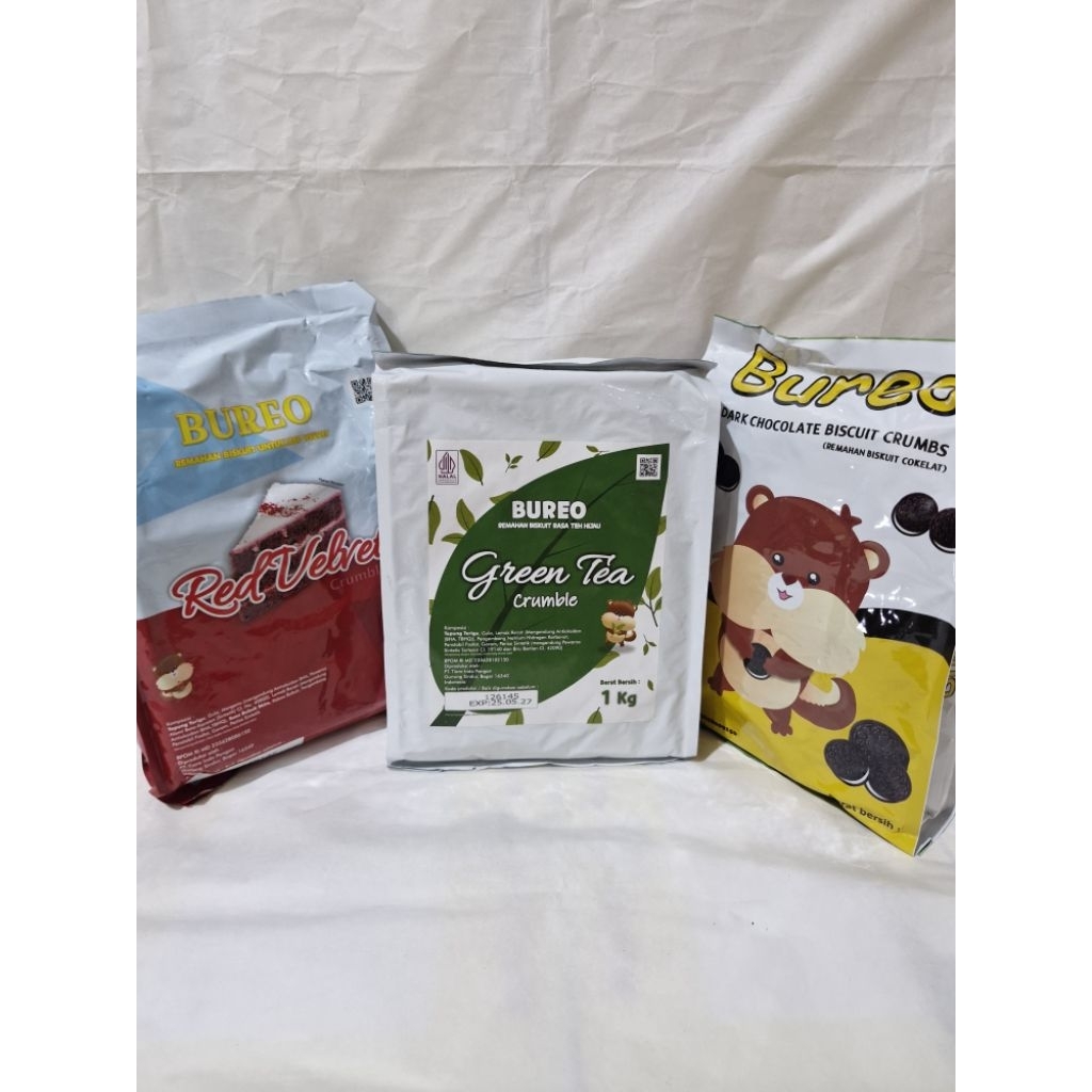 bubuk Oreo crumble toping 1kg rasa ( Oreo , green tea , red Velvet )