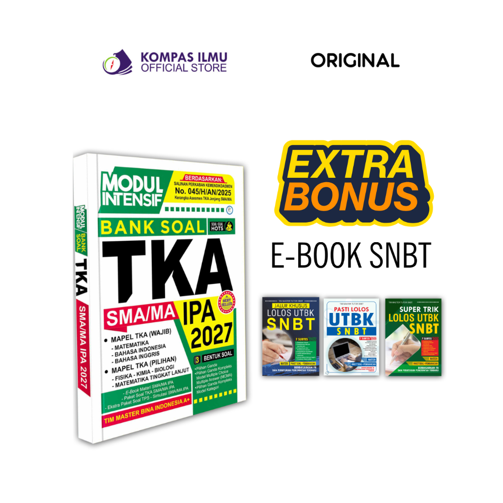 Buku Bank Soal SMA IPA - BUKU MODUL INTENSIF BANK SOAL TKA SMA/MA IPA 2027 BERDASARKAN KEMENDIKDASME