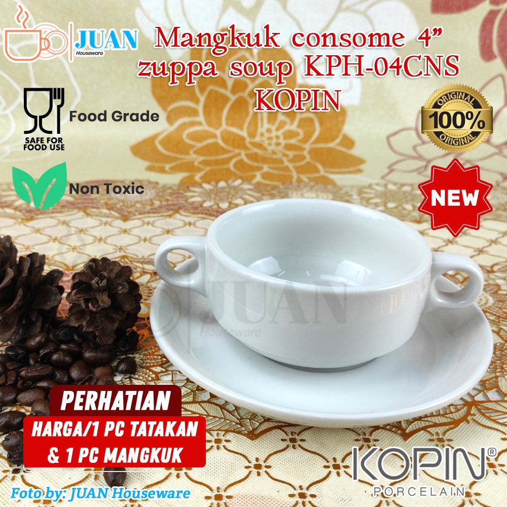 1 Pasang Mangkok Zuppa Soup Consume Keramik 250ml / Zuppa Soup Cup