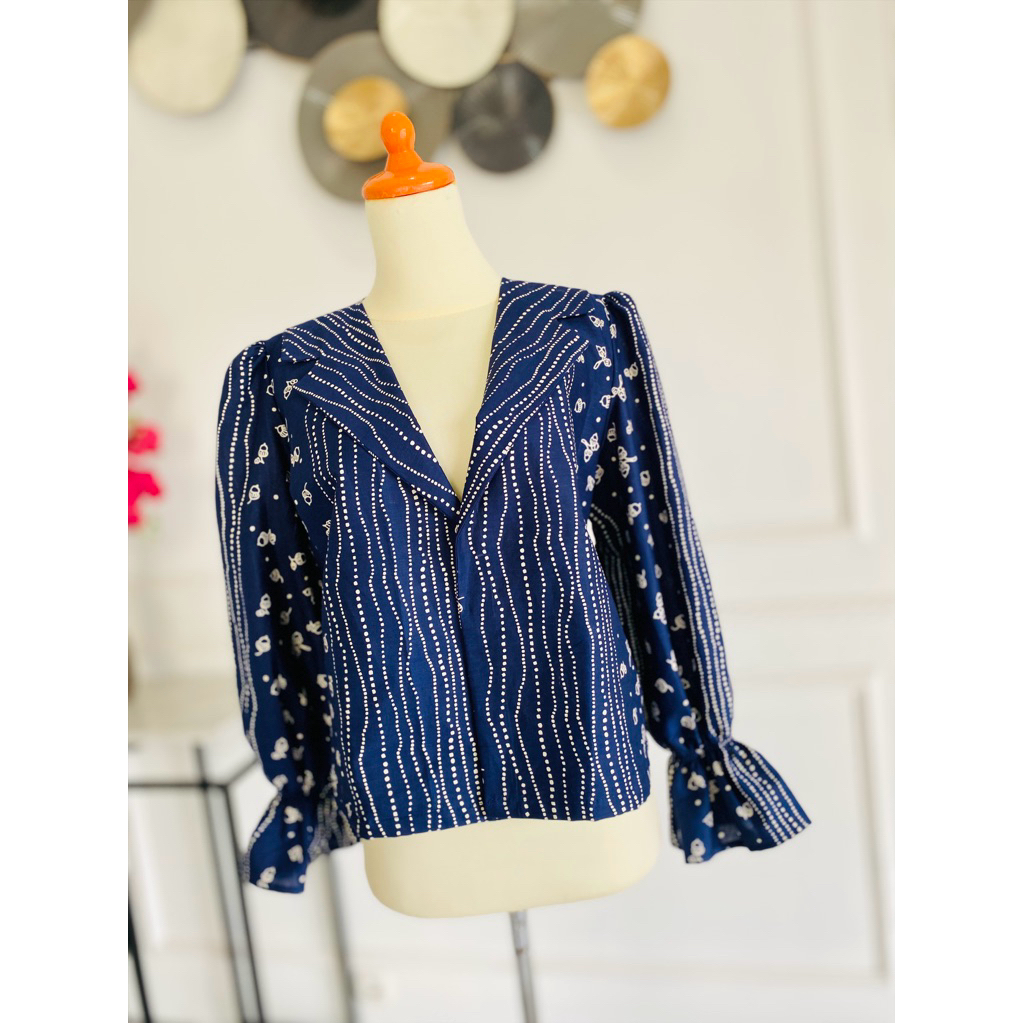 blazer batik crop