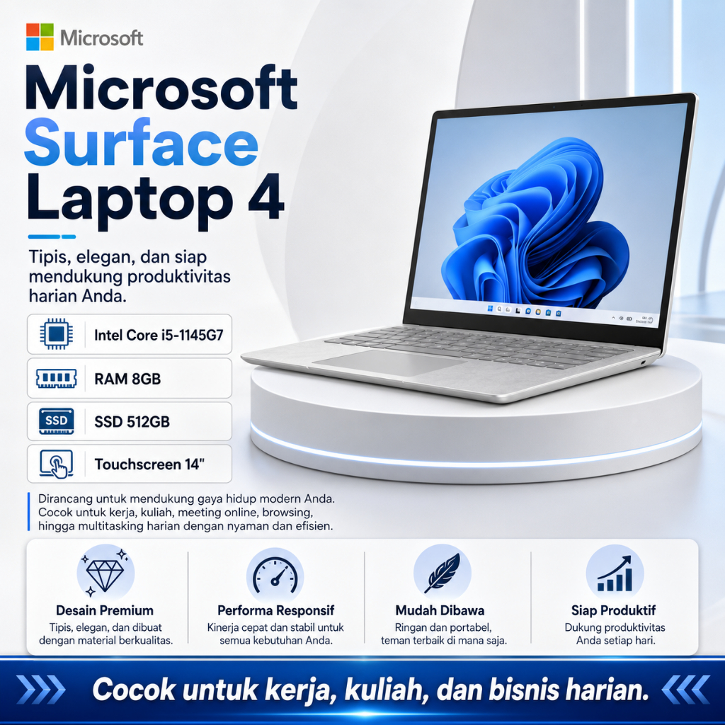 Microsoft Surface Laptop 4 | i5-1145G7 / 8GB / 512GB | Touchscreen 14"
