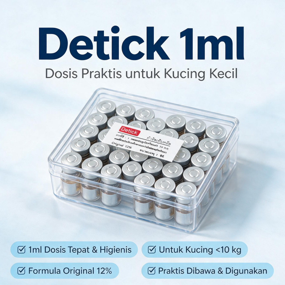 Detick Obat Kutu Kucing Anjing 1ml 2ml 3ml Detic Detick
