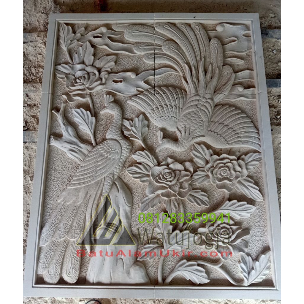 Relief Batu Alam | Ukiran Batu Alam - Ornamen Dinding Rumah