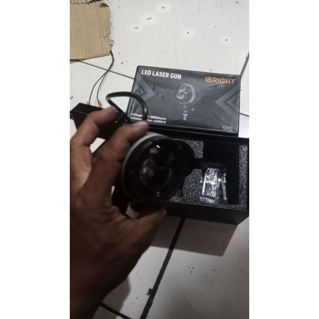 Ibright led laser gun lampu sorot biled ibright led laser gun