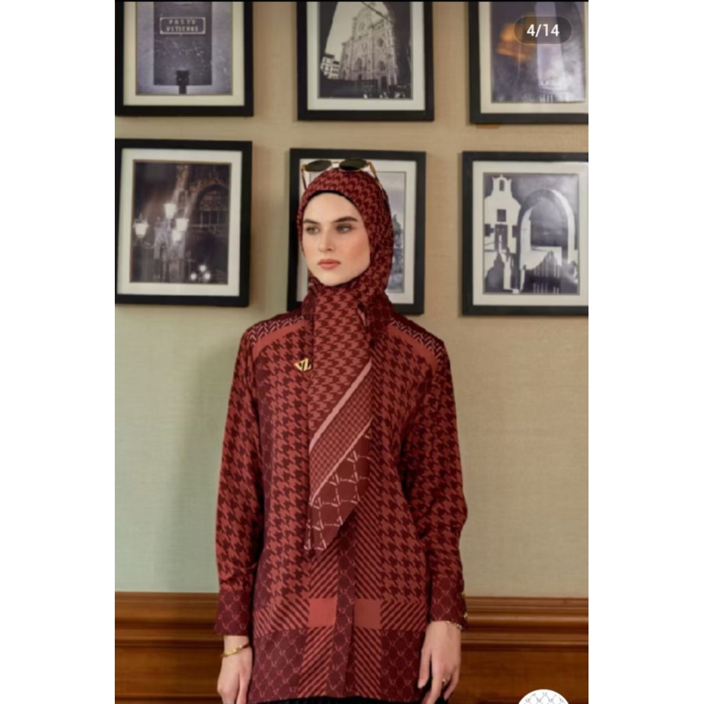 Blouse VZ original New warna marlot size S/M
