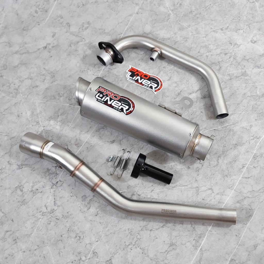Knalpot Proliner TR1R Long Stainless TB Grey Full System cbr150 r15 v3 cb150 mx king satria fu gsx15