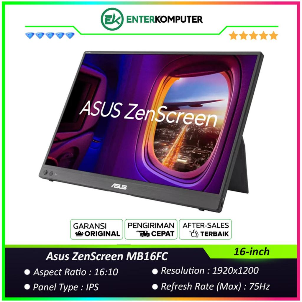 Asus ZenScreen MB16FC 16-inch WUXGA IPS USB-C Portable Monitor / Monitor 16 inch