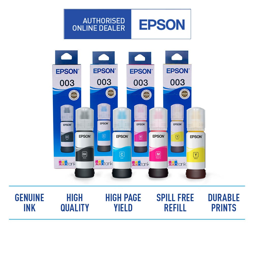 Epson Tinta 003 (Black / Cyan / Magenta / Yellow) Original