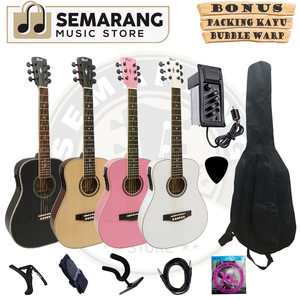 KHUSUS INSTANT Gitar Akustik Elektrik ¾ Cort ¾ Custom
