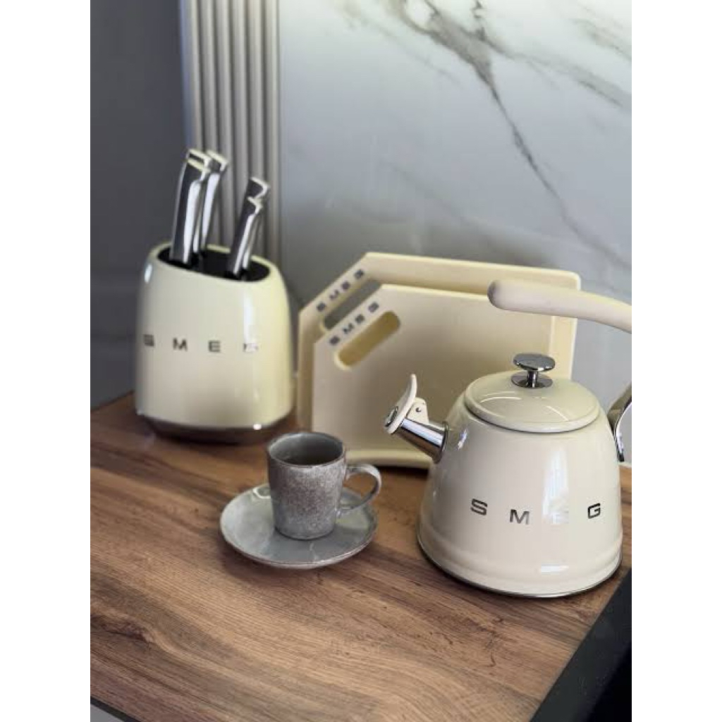 [ORIGINAL] SMEG Knife Set(6 pcs) / Smeg Whistling Kettle 2.3L / SMEG Cutlery Caddy