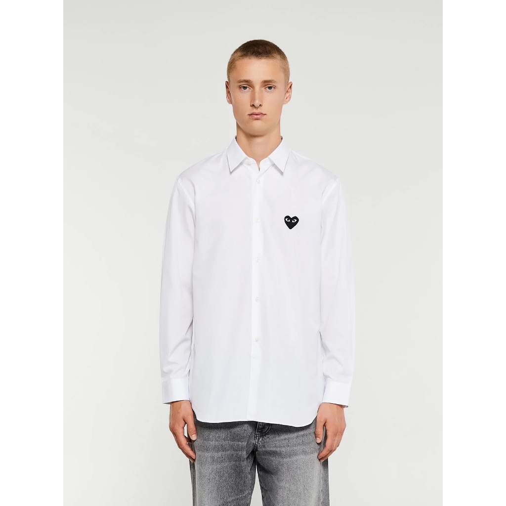 Kemeja CDG PLAY Putih dan Hitam Cowok SHIRT FOR MEN Heart Hati (READYSTOCK)