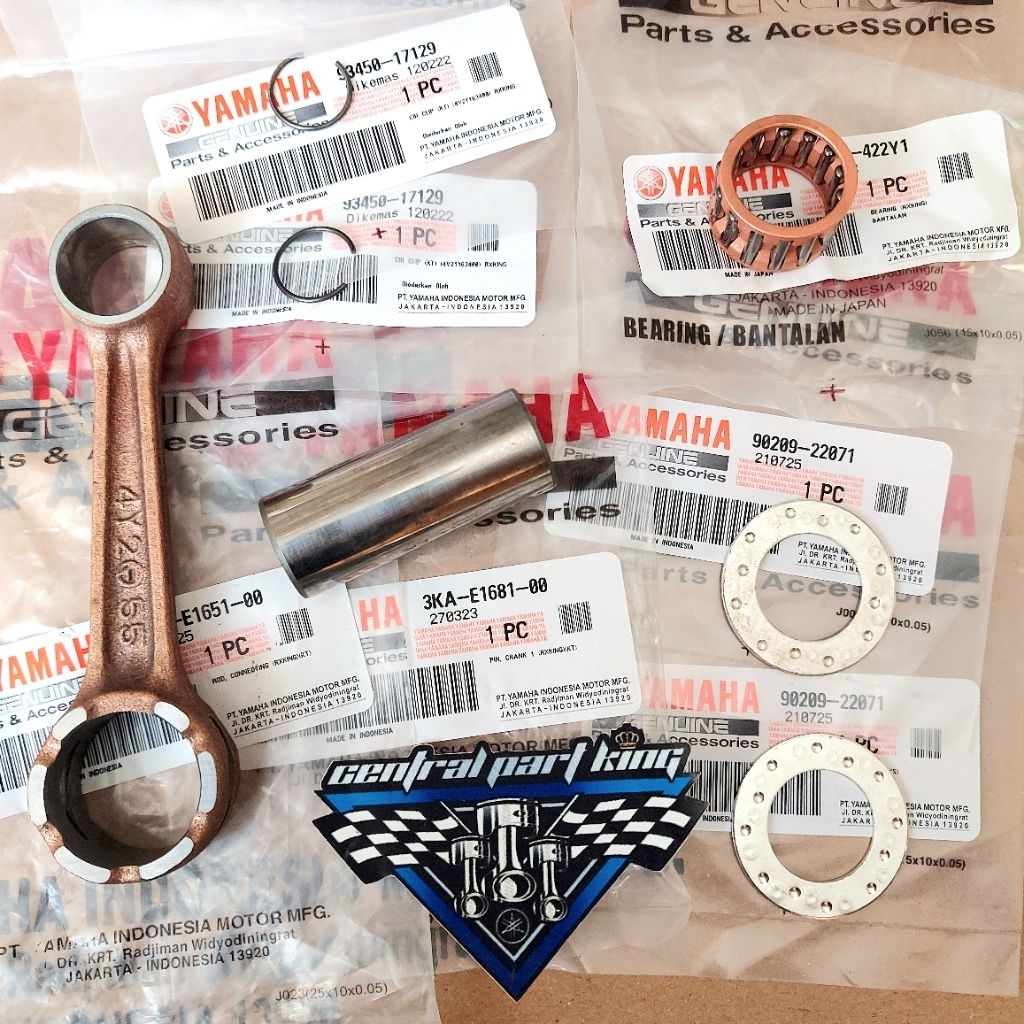 BEARING LAHER BIG END, PIN BOSH CRANK, RING STANG SEHER BAGIAN BAWAH RX KING ORIGINAL YAMAHA YGP 933