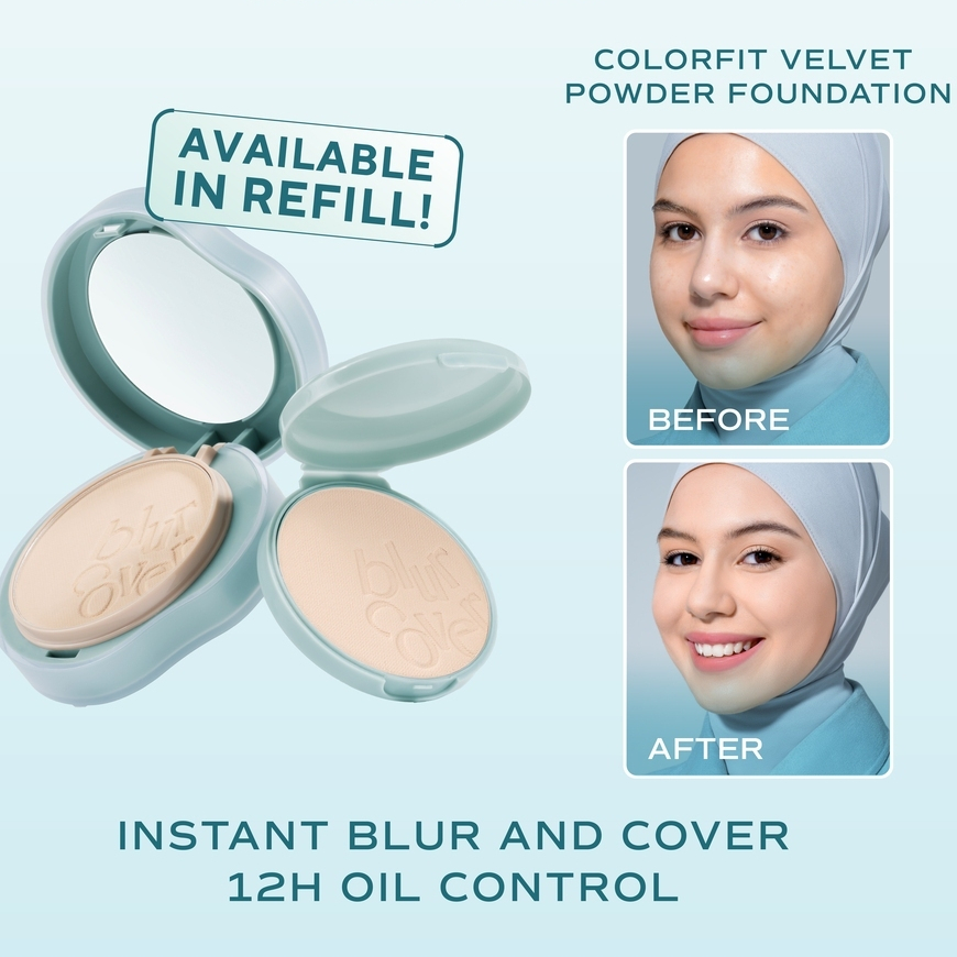 CM | (REFILL) WARDAH COLORFIT VELVET POWDER FOUNDATION | Bedak Compact Bedak