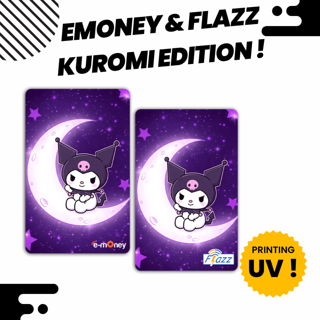 Custom Kartu Kuromi - Support NFC - Kartu Emoney Flazz Gen 2 Support NFC