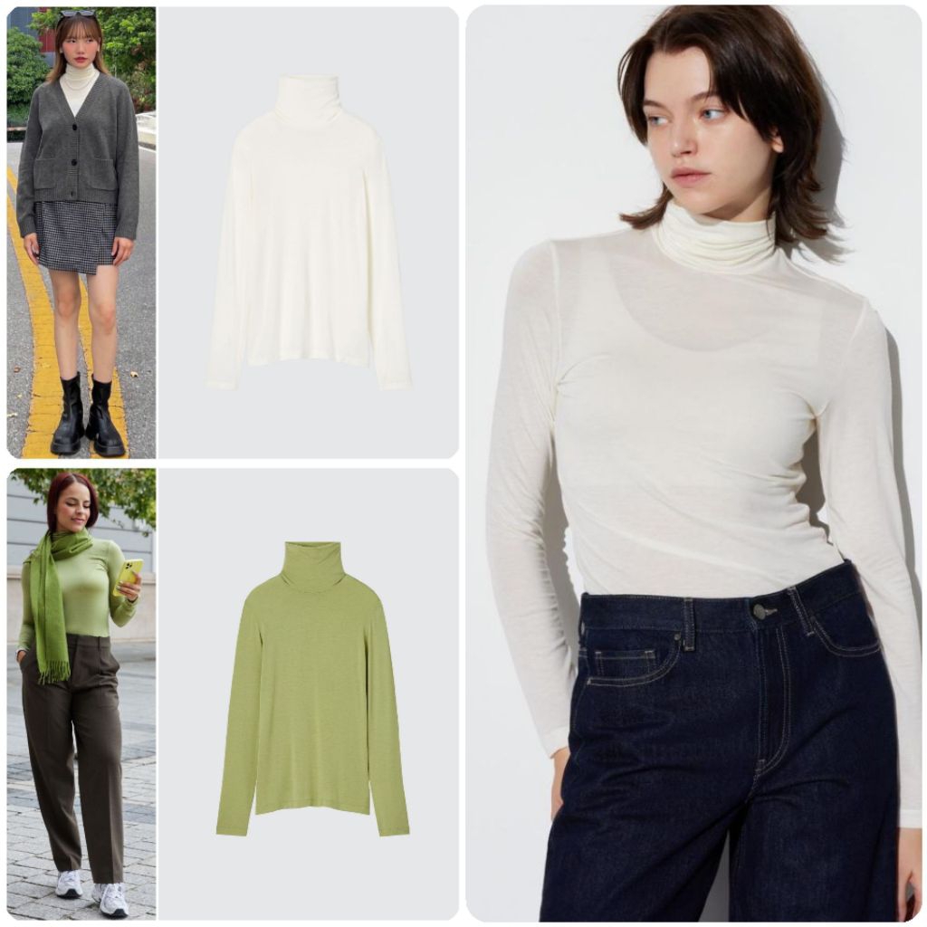 UNIQLO Heattech Ultra Light Turtleneck TShirt