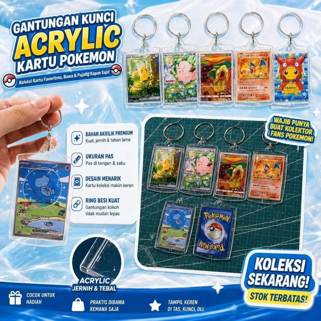 key chain Pokemon insert paper