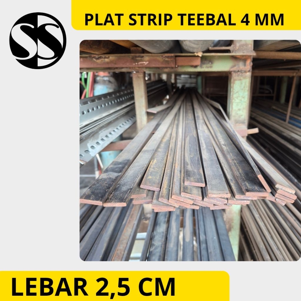 Besi Plat Strip Tebal 4 mm Lebar 2,5 cm | Plat Strip