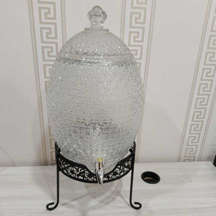Dispenser Kaca Nanas Ruby Pineapple Beverage Dispenser 10 Liter Decanter Cristal Water Tank Ruby
