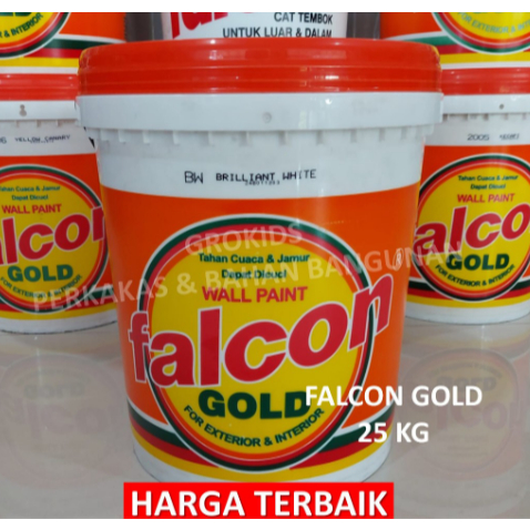 CAT TEMBOK FALCON GOLD BRILLIANT WHITE 25KG