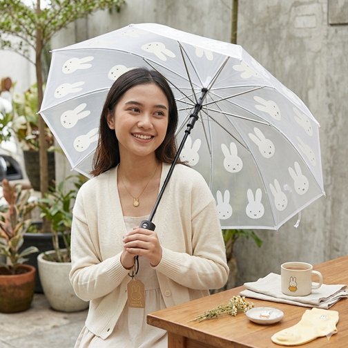 Payung Transparan Miffy RAbbit Umbrella PAyung Miffy PAyung Kelinci PAyung Japanese style