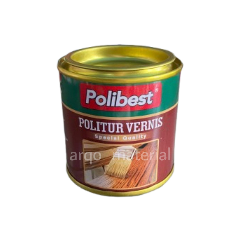 Polibest Politur Vernis Special Quality, Cat Pelitur Mengkilap Untuk Kayu 200ml