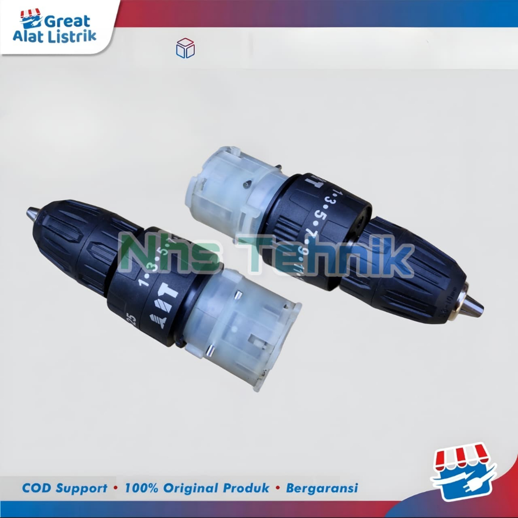 GEARBOX + CHUCK 10MM 3 MODE BOR TANGAN IMPACT GEARBOX BOR IMPACT DRILL SET
