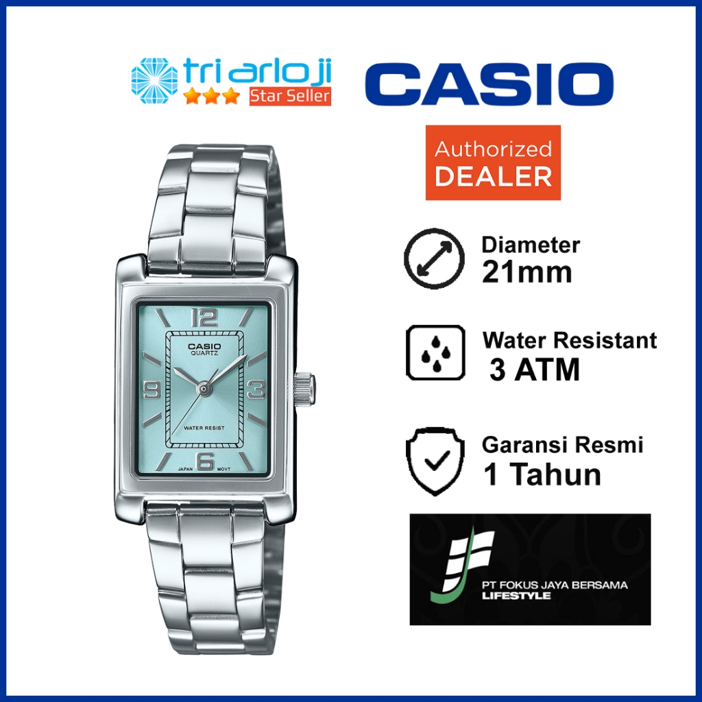 CASIO LTP-1234DD-2ADF Jam Tangan Wanita Analog LTP-1234DD-2A LTP1234DD Original