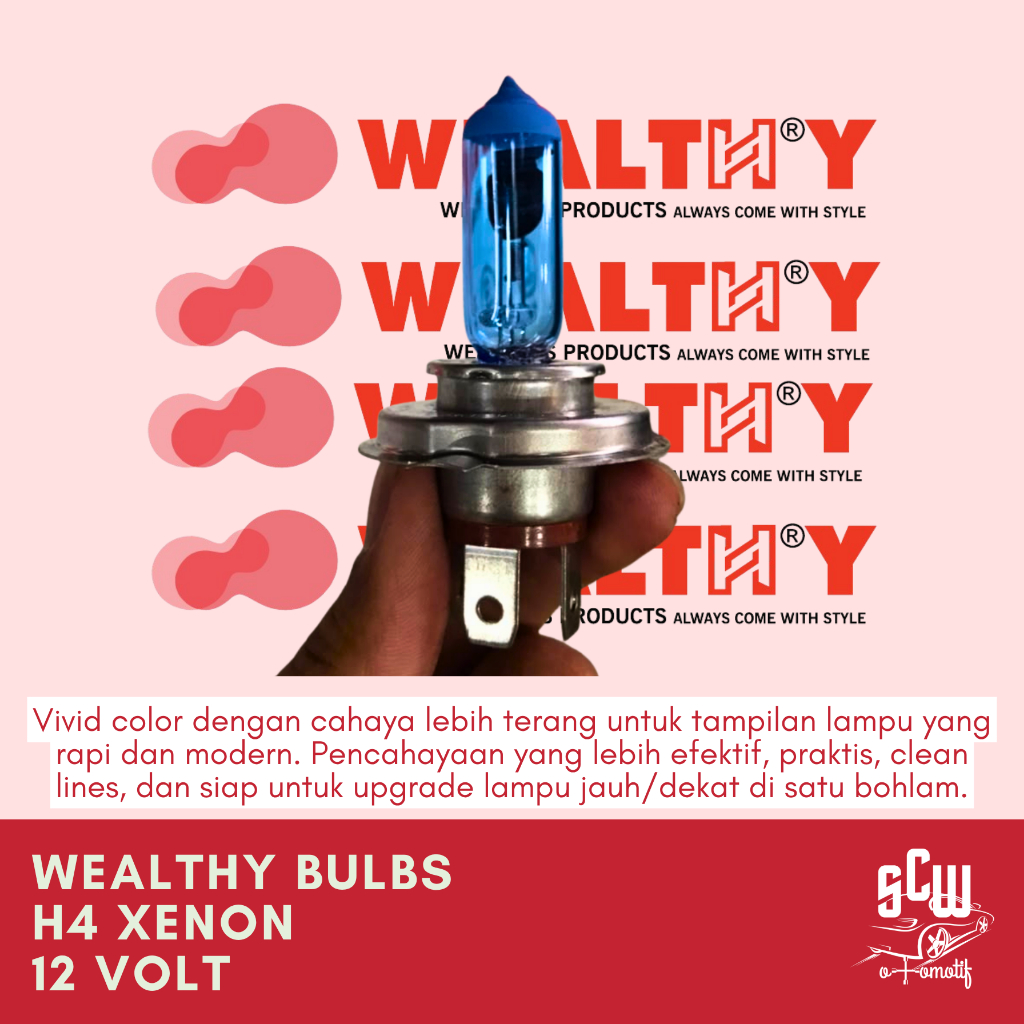 LAMPU MOBIL WEALTHY H4 XENON