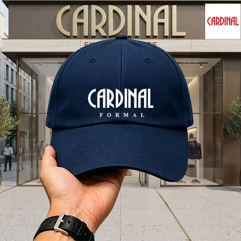 Topi Cardinal Pria Distro Original Warna Navy Blue Baju Cap Cowok Keren Baseball Dewasa Formal Premi