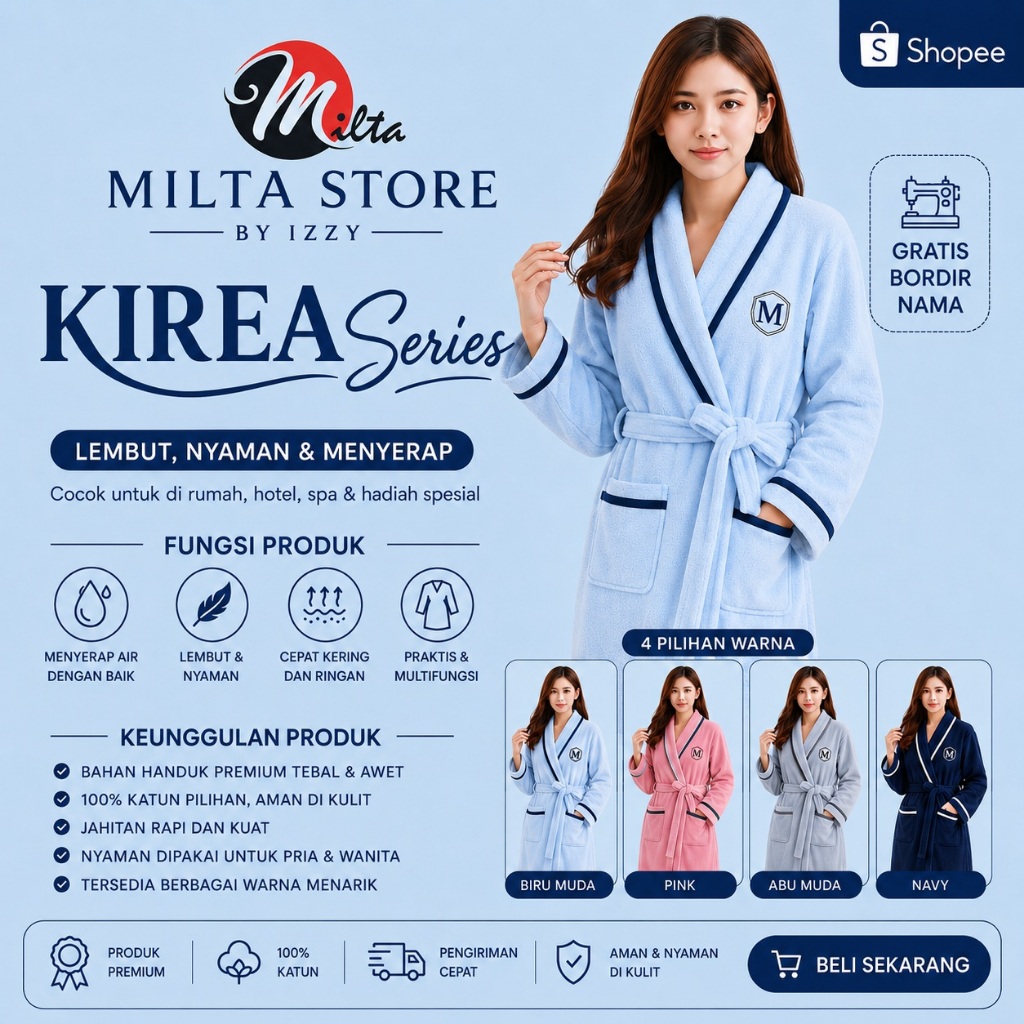 KIMONO HANDUK KOREA KIMONO HANDUK TEBAL KIMONO HANDUK MANDI KIMONO HANDUK TIDUR