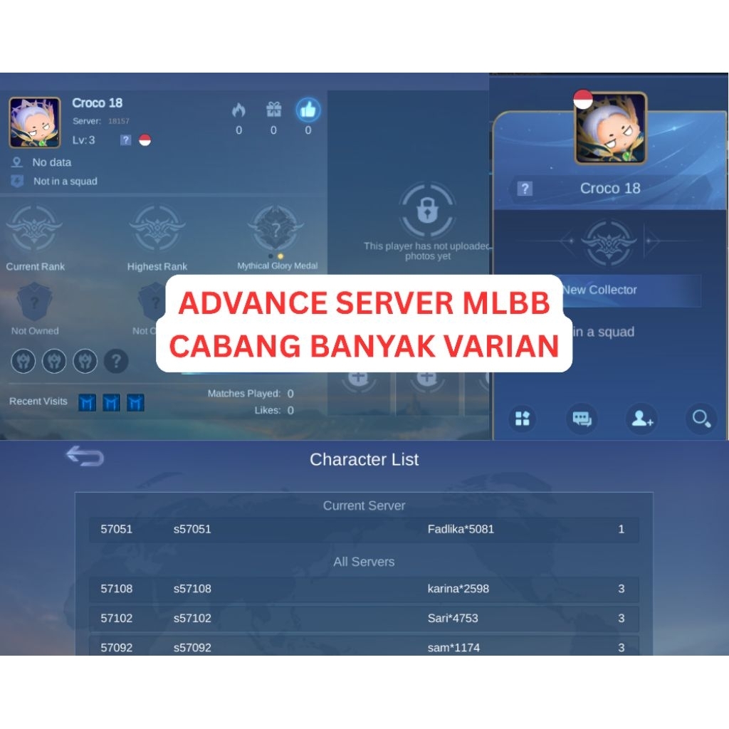 ADVANCE SERVER MLBB CABANG LEVEL 3