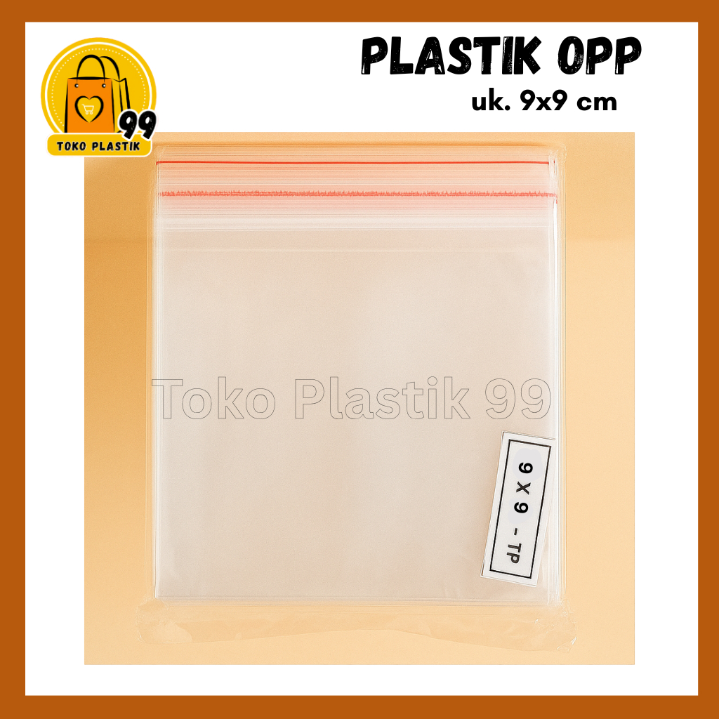 GROSIRRR  PLASTIK OPP Murah 9x9 / OPP Kue 9X9 / Plastik Snack Kue / Plastik Kue / Plastik OPP bening