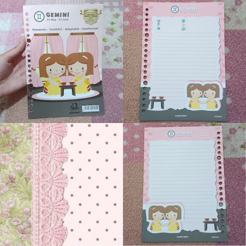 Isi binder satuan, harvest, loose leaf, seri zodiak, harvest zodiak, binder langka, isi binder langk