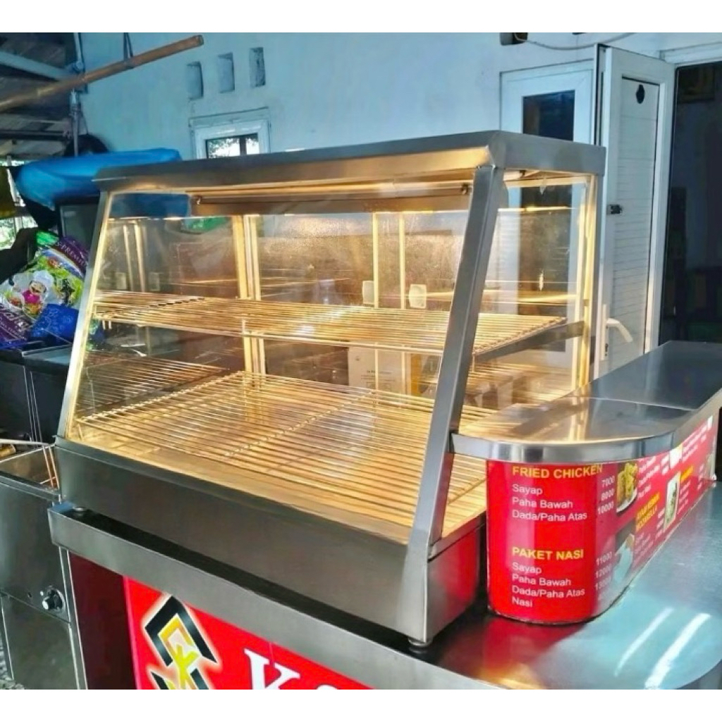Warmer food Display fried chicken Etalase Chicken STAINLESS STEEL 304