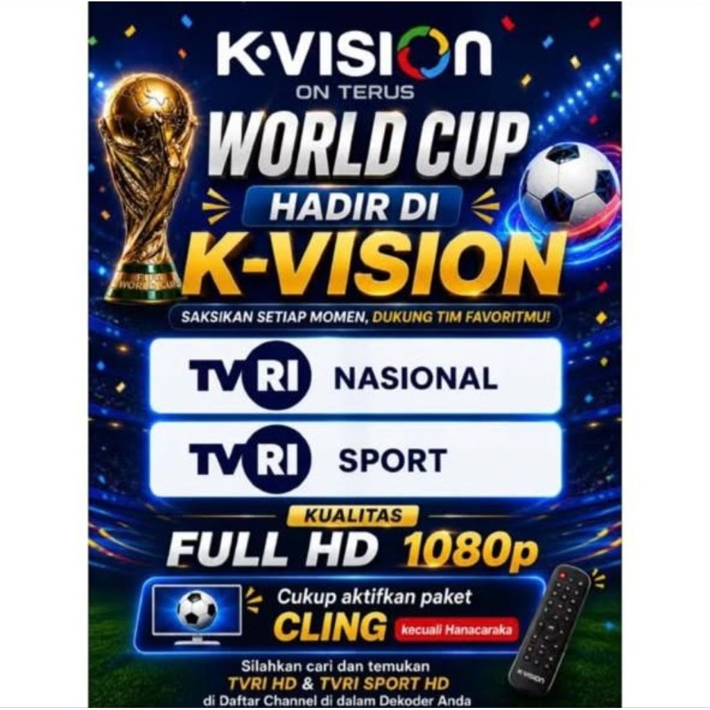 PAKET CLING K-VISION CLING 6 BULAN - CLING 12 BULAN (MNC /TRANS GROUP DAN CHANNEL LOKAL)